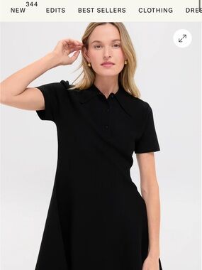 Tuckernuck Black Knit Renata Polo Dress